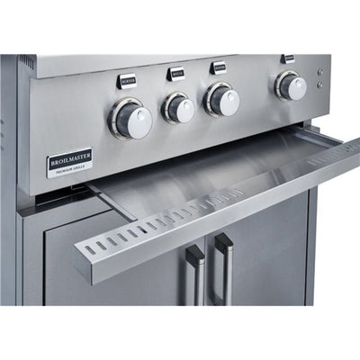 Broilmaster B-Series 32" 4-Burner Stainless Steel Natural Gas Grill Head With Built-In Infrared Burner and Cooking Lights