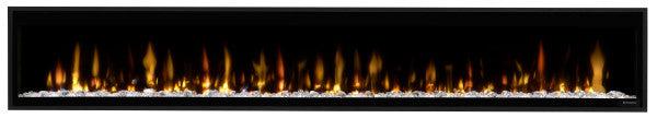 Dimplex Ignite Evolve 100" Built-in Linear Electric Fireplace With Tumbled Glass and Driftwood Media