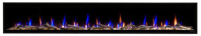 Dimplex Ignite Evolve 100" Built-in Linear Electric Fireplace With Tumbled Glass and Driftwood Media