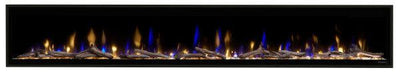 Dimplex Ignite Evolve 100" Built-in Linear Electric Fireplace With Tumbled Glass and Driftwood Media