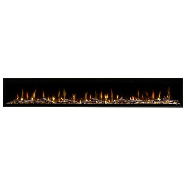 Dimplex Ignite Evolve 100" Built-in Linear Electric Fireplace With Tumbled Glass and Driftwood Media