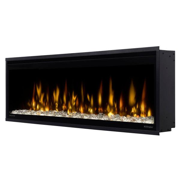 Dimplex Ignite Evolve 50" Built-in Linear Electric Fireplace With Tumbled Glass and Driftwood Media