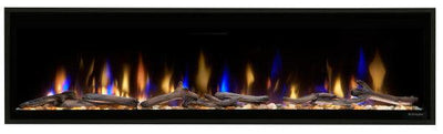 Dimplex Ignite Evolve 60" Built-in Linear Electric Fireplace With Tumbled Glass and Driftwood Media