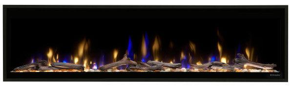 Dimplex Ignite Evolve 60" Built-in Linear Electric Fireplace With Tumbled Glass and Driftwood Media