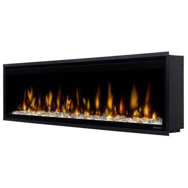 Dimplex Ignite Evolve 60" Built-in Linear Electric Fireplace With Tumbled Glass and Driftwood Media