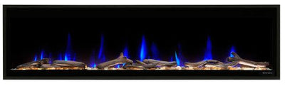 Dimplex Ignite Evolve 60" Built-in Linear Electric Fireplace With Tumbled Glass and Driftwood Media