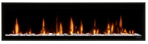 Dimplex Ignite Evolve 60" Built-in Linear Electric Fireplace With Tumbled Glass and Driftwood Media