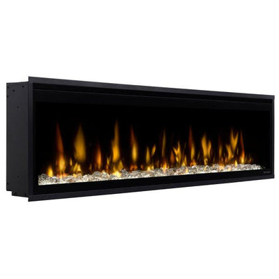 Dimplex Ignite Evolve 60" Built-in Linear Electric Fireplace With Tumbled Glass and Driftwood Media