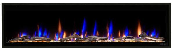 Dimplex Ignite Evolve 60" Built-in Linear Electric Fireplace With Tumbled Glass and Driftwood Media