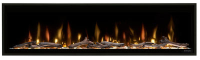 Dimplex Ignite Evolve 60" Built-in Linear Electric Fireplace With Tumbled Glass and Driftwood Media