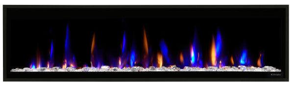 Dimplex Ignite Evolve 74" Built-in Linear Electric Fireplace With Tumbled Glass and Driftwood Media