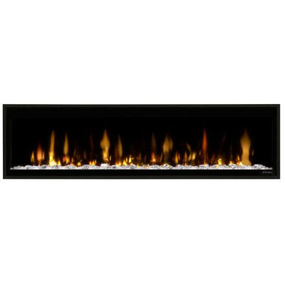 Dimplex Ignite Evolve 74" Built-in Linear Electric Fireplace With Tumbled Glass and Driftwood Media