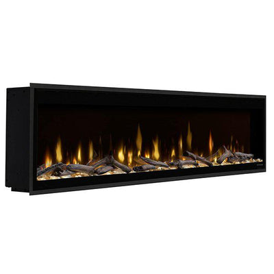 Dimplex Ignite Evolve 74" Built-in Linear Electric Fireplace With Tumbled Glass and Driftwood Media