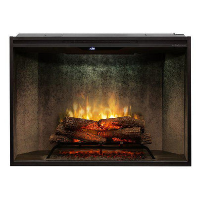 Dimplex Revillusion 42" Weathered Concrete Built-in Electric Firebox With Glass Pane and Plug Kit