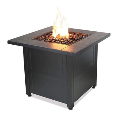 Endless Summer 30" Outdoor LP Gas Fire Pit Table With Ceramic Tile Mantel