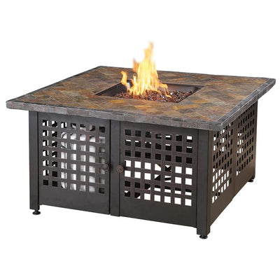 Endless Summer The Elizabeth 41" Outdoor LP Gas Fire Pit Table With Slate/Marble Mantel