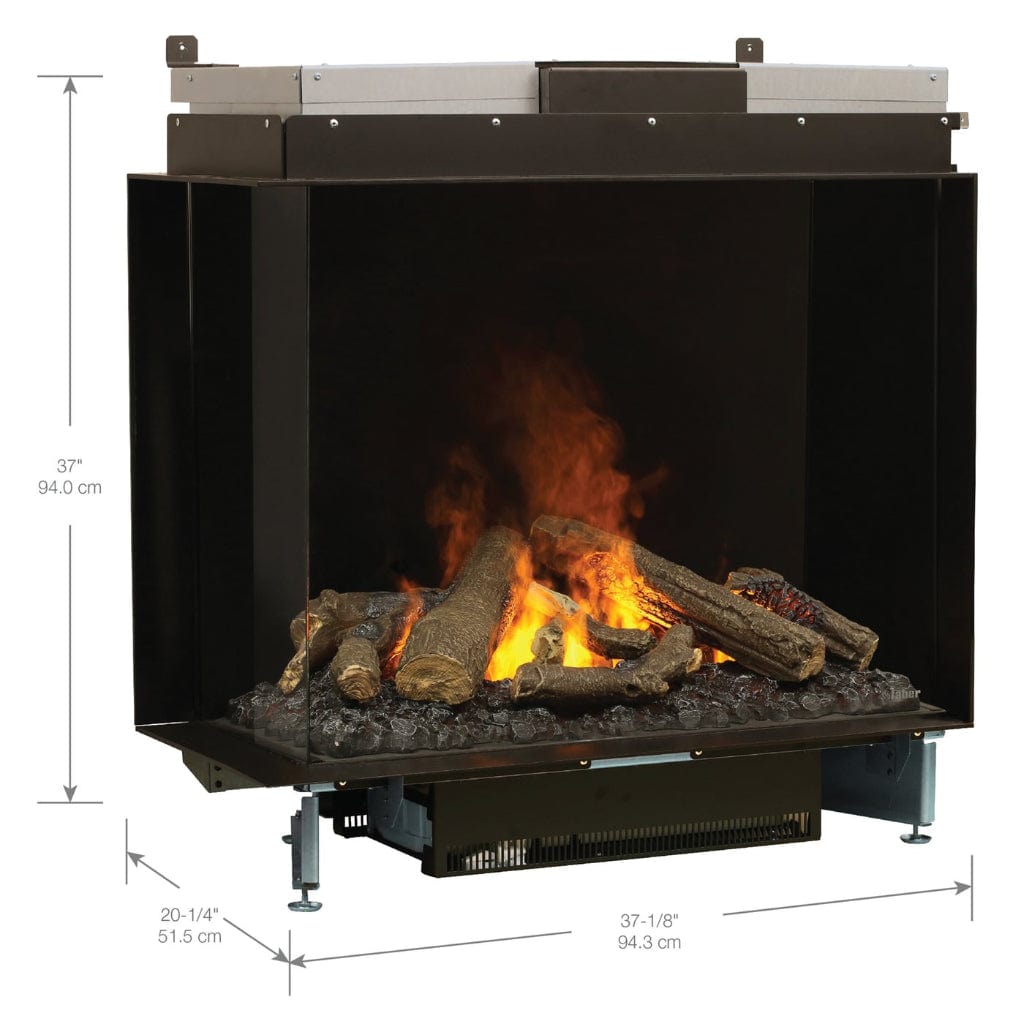 Faber e-MatriX 37" 2-Sided Left Facing Built-in Water Vapor Electric Fireplace