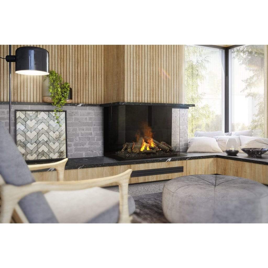 Faber e-MatriX 39" Three-Sided Bay View Built-in Water Vapor Electric Fireplace