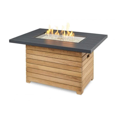 The Outdoor GreatRoom Company 30" Rectangular Darien Gas Fire Pit Table