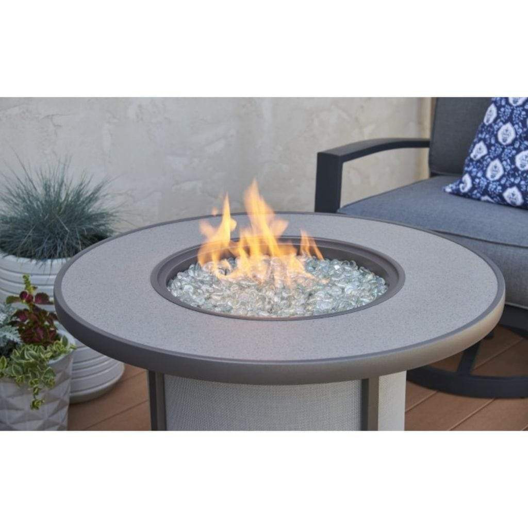 The Outdoor GreatRoom Company 31" Stonefire Round Gas Fire Pit Table