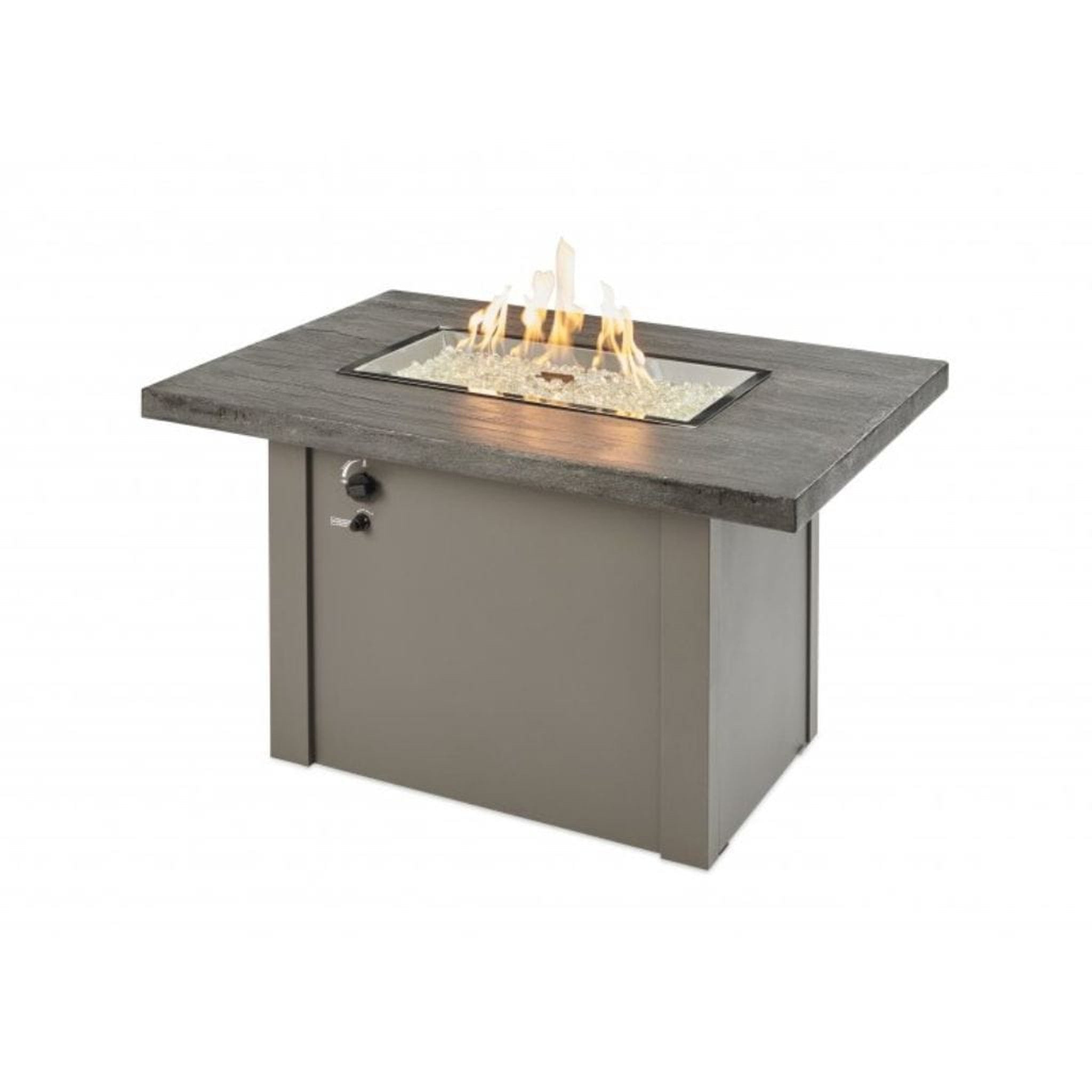 The Outdoor GreatRoom Company 44" Havenwood Rectangular Gas Fire Pit Table