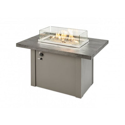 The Outdoor GreatRoom Company 44" Havenwood Rectangular Gas Fire Pit Table