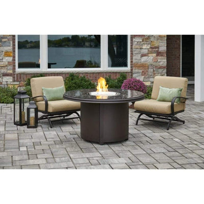 The Outdoor GreatRoom Company 48" Beacon Round Chat Height Gas Fire Pit Table