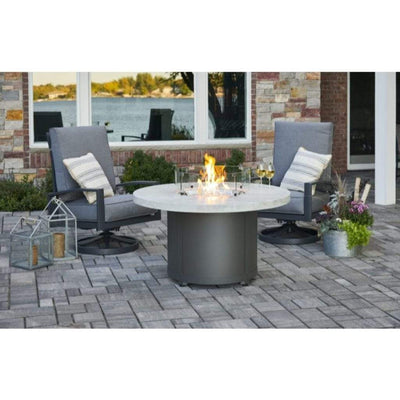 The Outdoor GreatRoom Company 48" Beacon Round Chat Height Gas Fire Pit Table