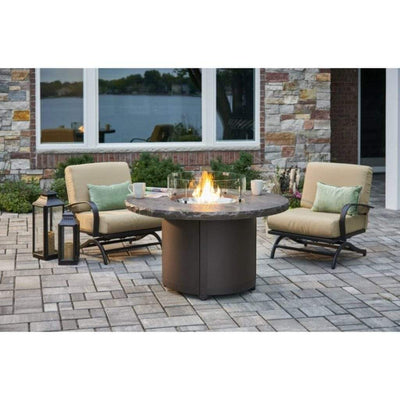 The Outdoor GreatRoom Company 48" Beacon Round Chat Height Gas Fire Pit Table