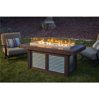 The Outdoor GreatRoom Company 57" Denali Brew Linear Gas Fire Pit Table