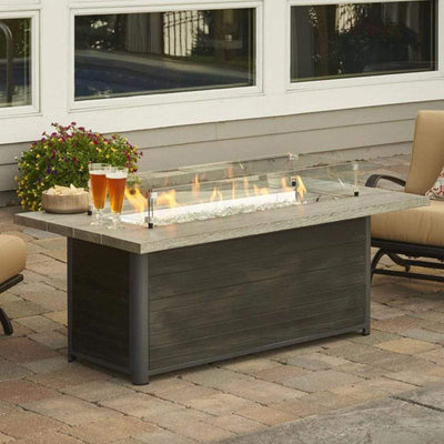 The Outdoor GreatRoom Company 61" Cedar Ridge Linear Gas Fire Table