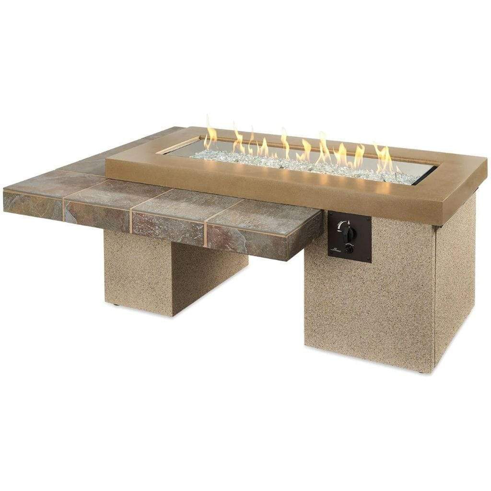 The Outdoor GreatRoom Company 64" Uptown Linear Gas Fire Pit Table