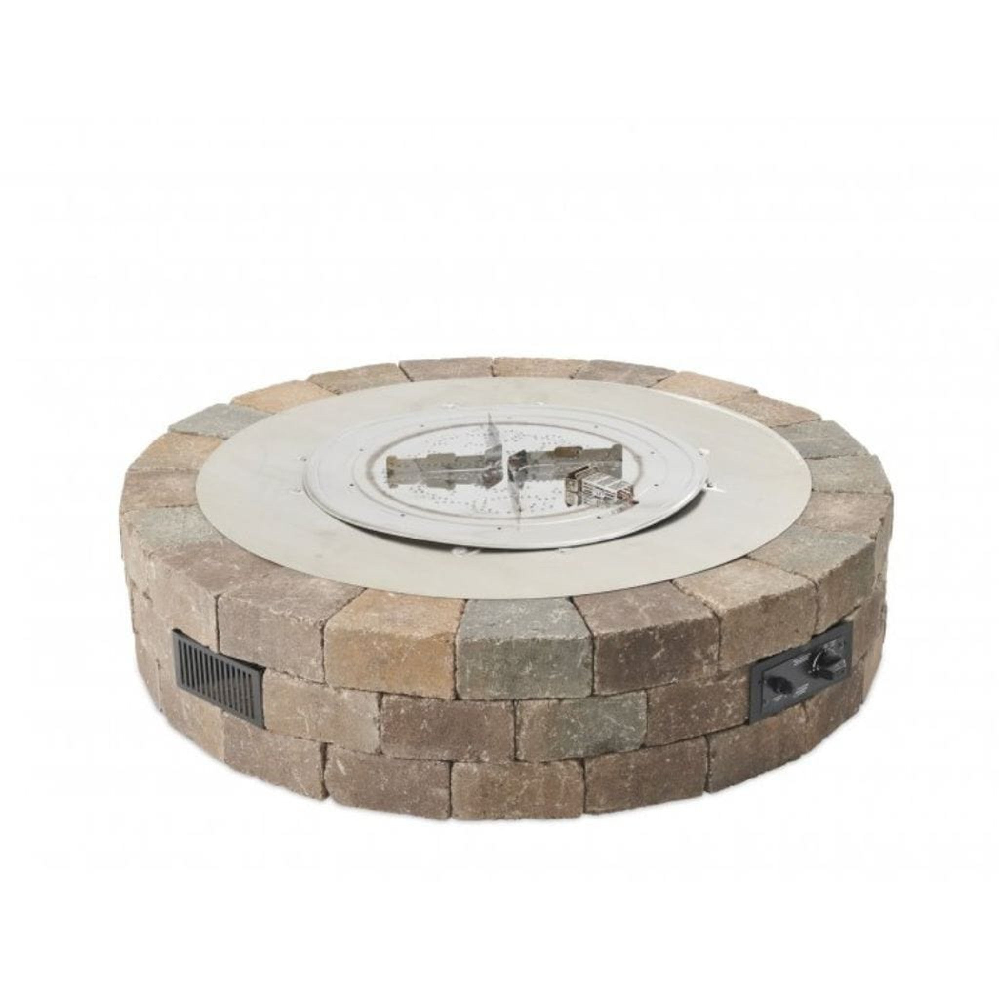 The Outdoor GreatRoom Company Round 52" Bronson Block Gas Fire Pit Kit