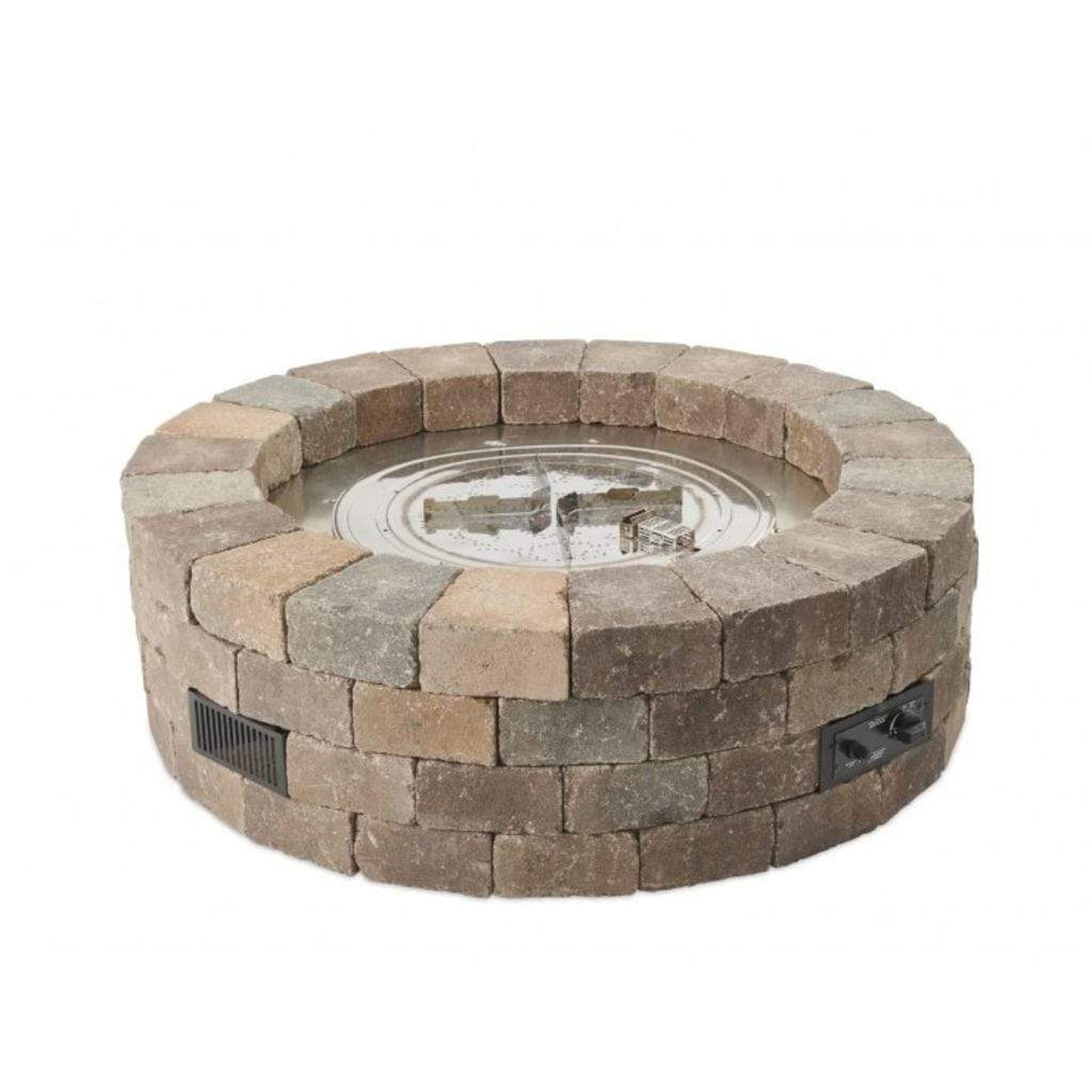 The Outdoor GreatRoom Company Round 52" Bronson Block Gas Fire Pit Kit