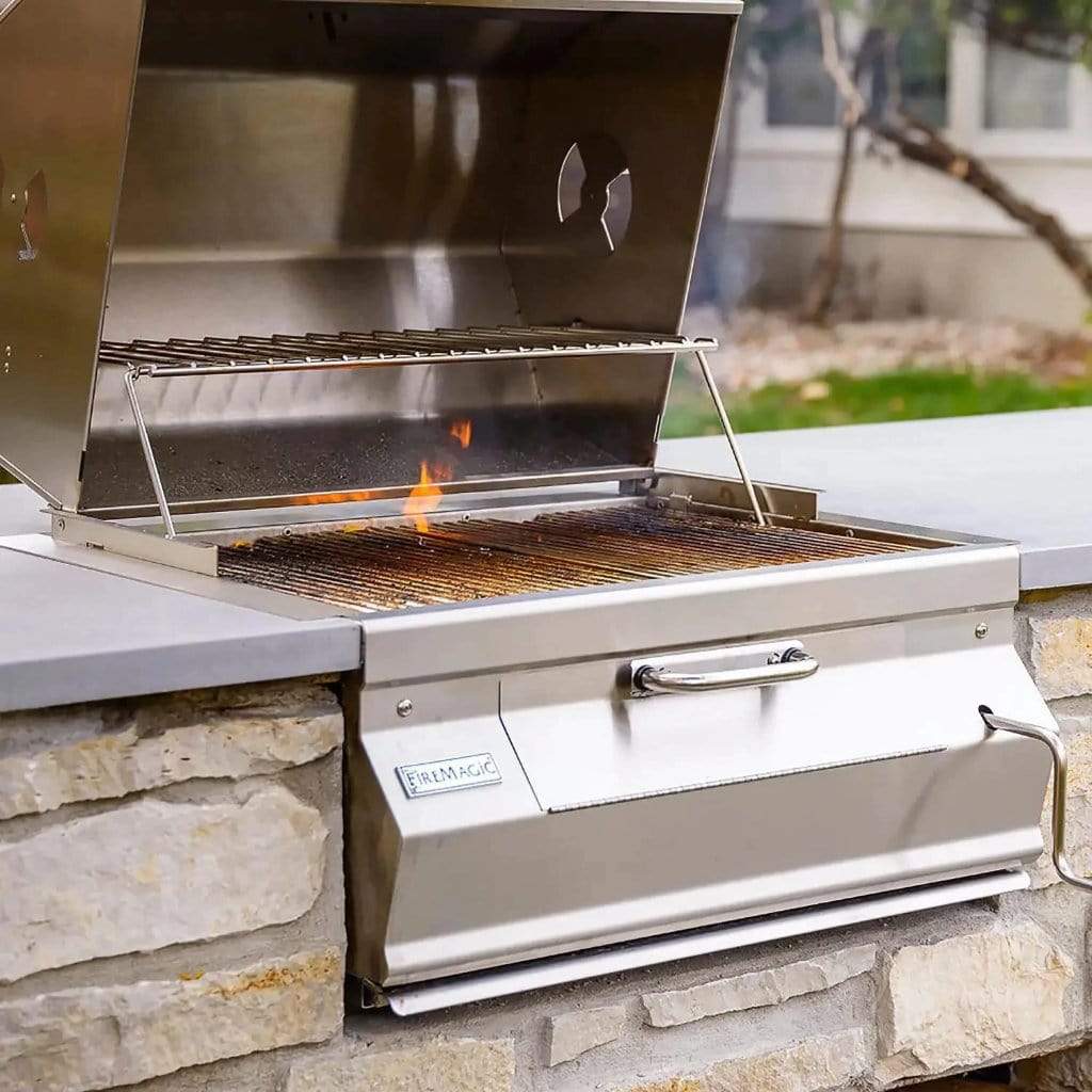 Fire Magic 24" 12-SC01C-A Legacy Built-In Charcoal Grill w/ Analog Thermometer