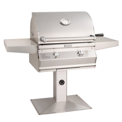 Fire Magic 24" 2-Burner Choice Multi-User Accessible CMA430s Patio Post Mount Gas Grill w/ Analog Thermometer