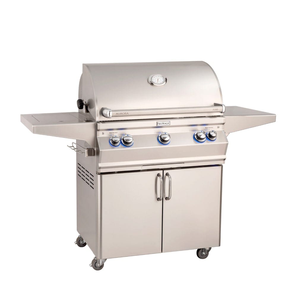 Fire Magic 30" 3-Burner Aurora A540s Gas Grill w/ Single Side Burner & Analog Thermometer