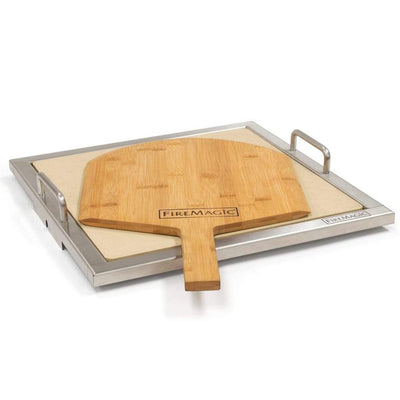 Fire Magic 3514 Pizza Stone Kit w/ Wooden Pizza Peel