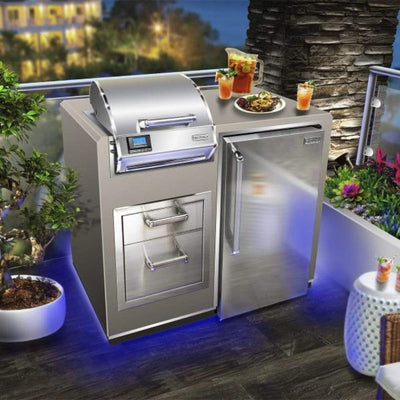 Fire Magic ID251-R-44SM Electric Grill Island Bundle w/ Refrigerator & Double Drawers